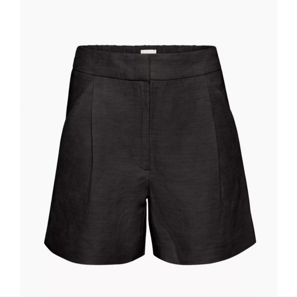 Aritzia Wilfred Fable Linen 3” Shorts Black Size 10